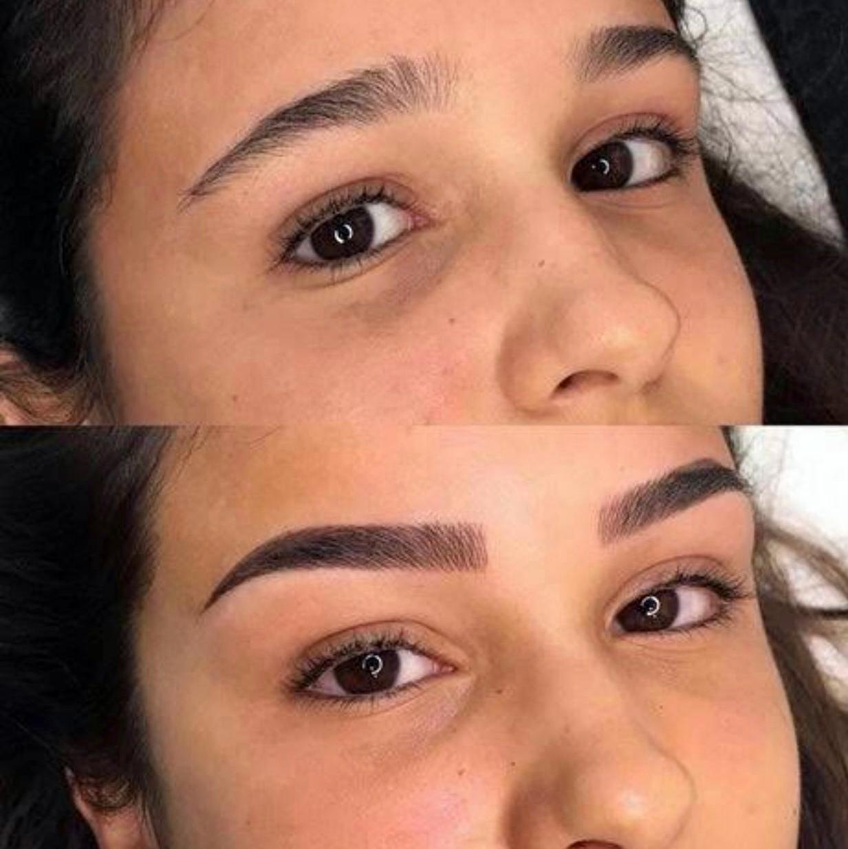 antes y después microblading
